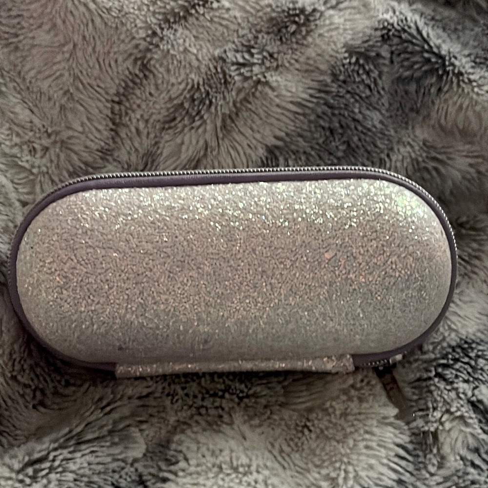 Clinique white glitter makeup travel box